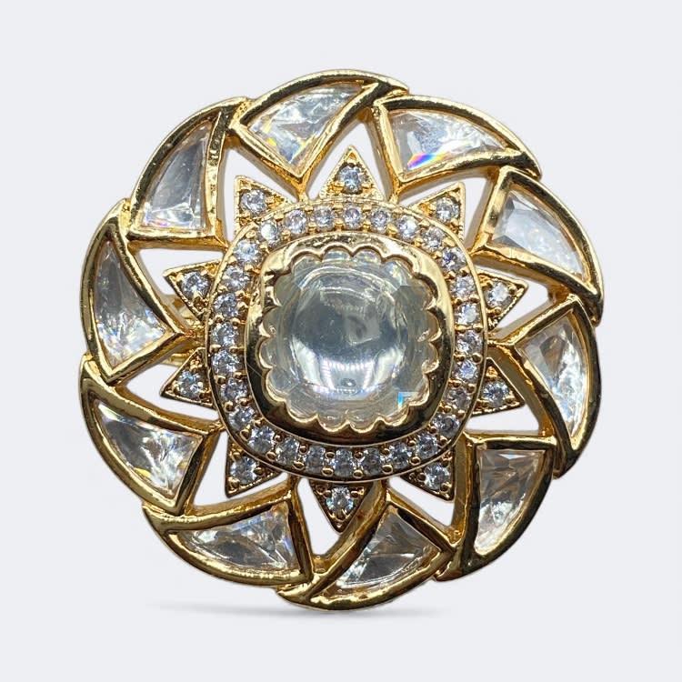 Festive Kundan Finger Ring