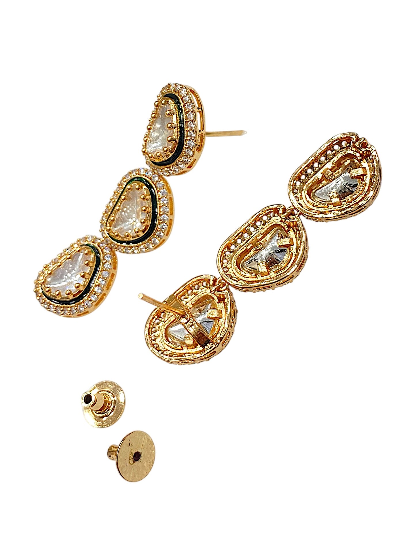 Mehendi Antique Gold Chandelier Earrings