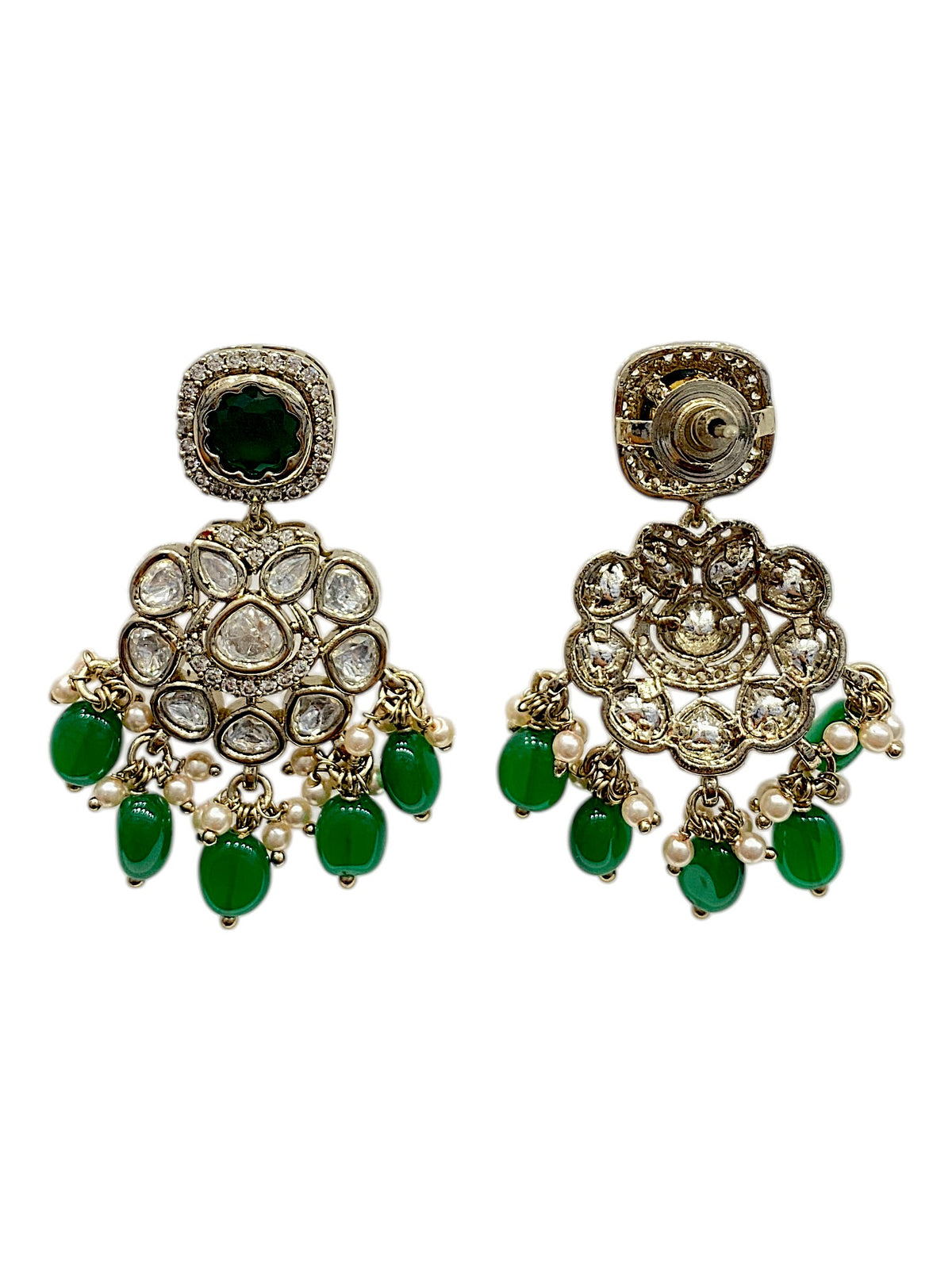 Navratri Pearl Earring Set