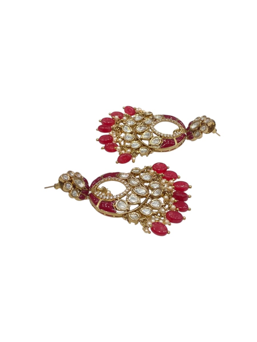 Festive Kundan Meenakari Earrings