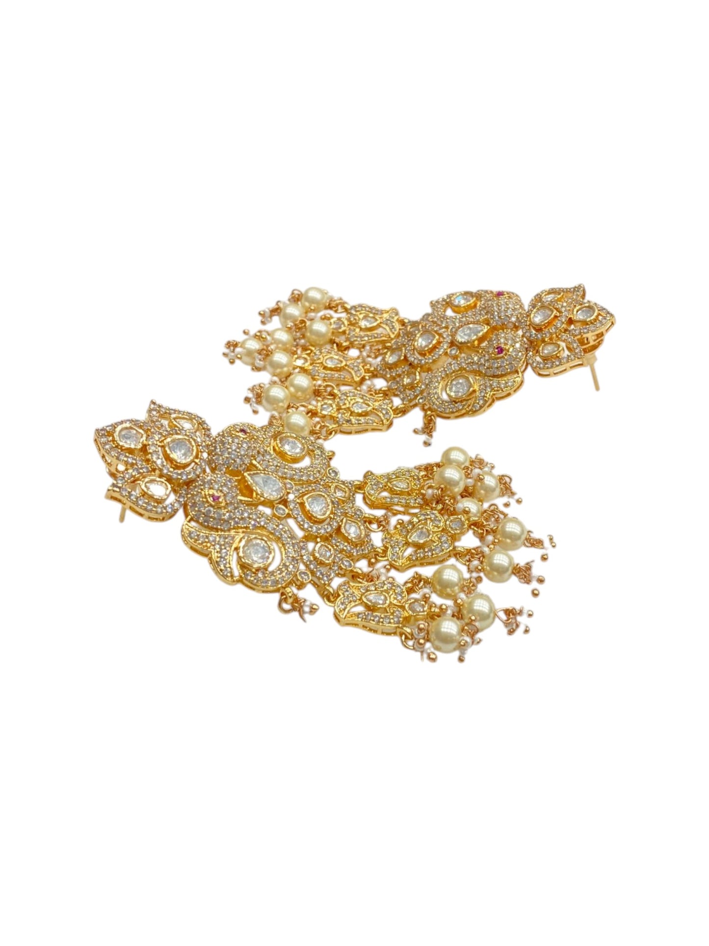 Navratri Pearl Earring Set