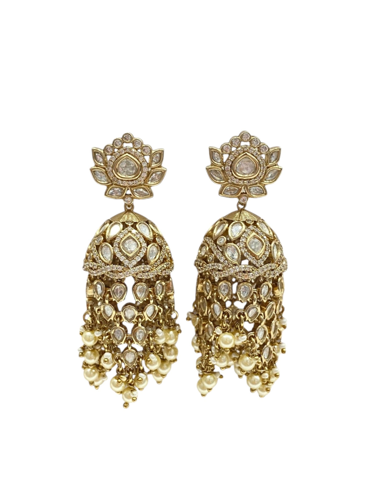 Lavish Kundan Jhumkis