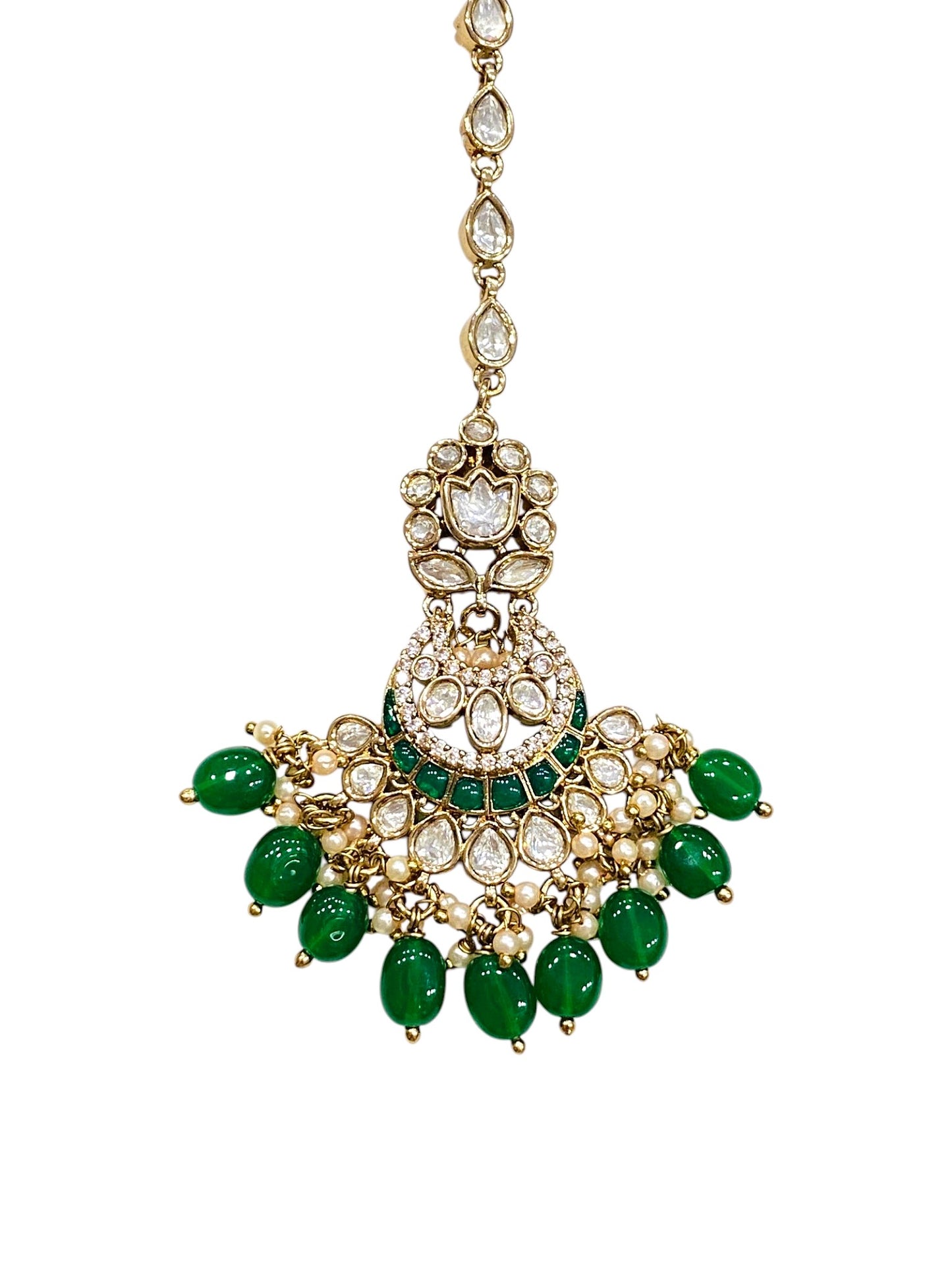 Green Dewdrop Maang Tikka