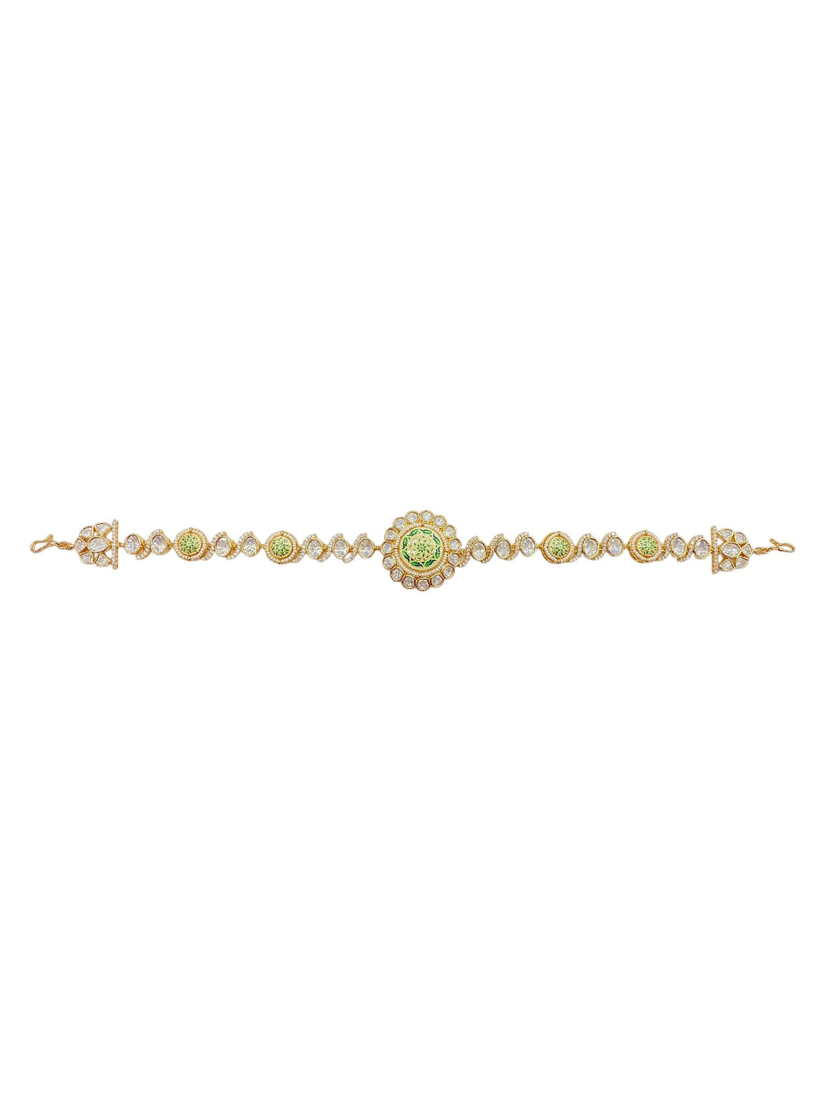Sirini Kundan And Green Meenakari Sheeshphool