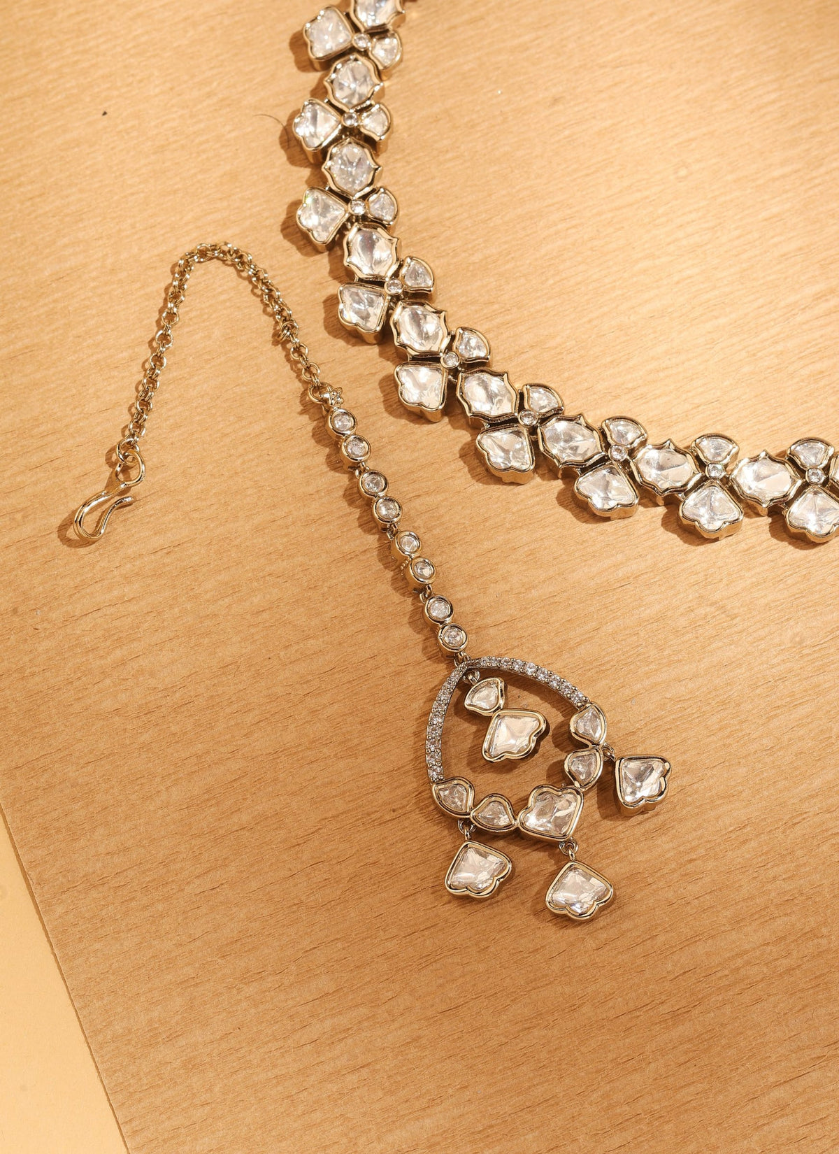 Navratri Mehendi Plated Polki Necklace Set