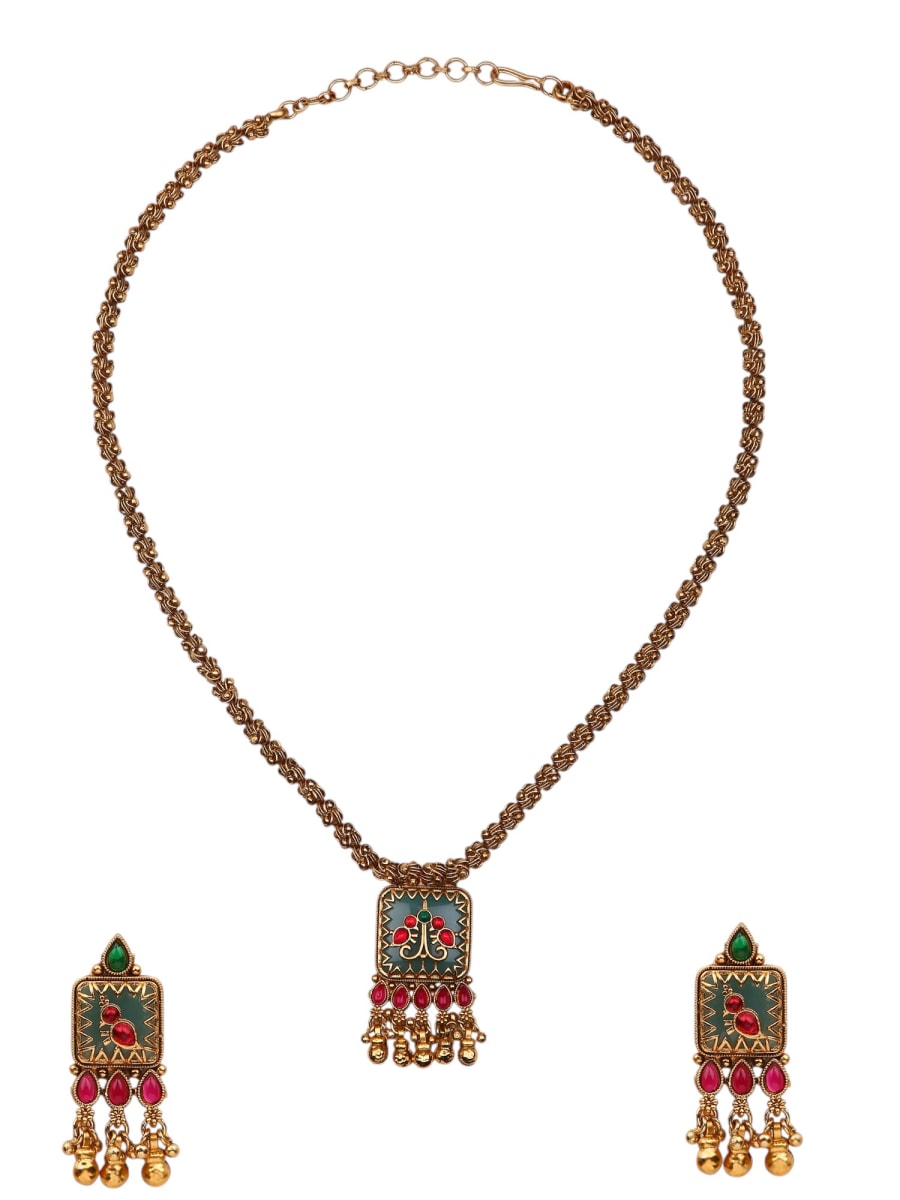 Dulhan Brass Polki Long Haar - detail