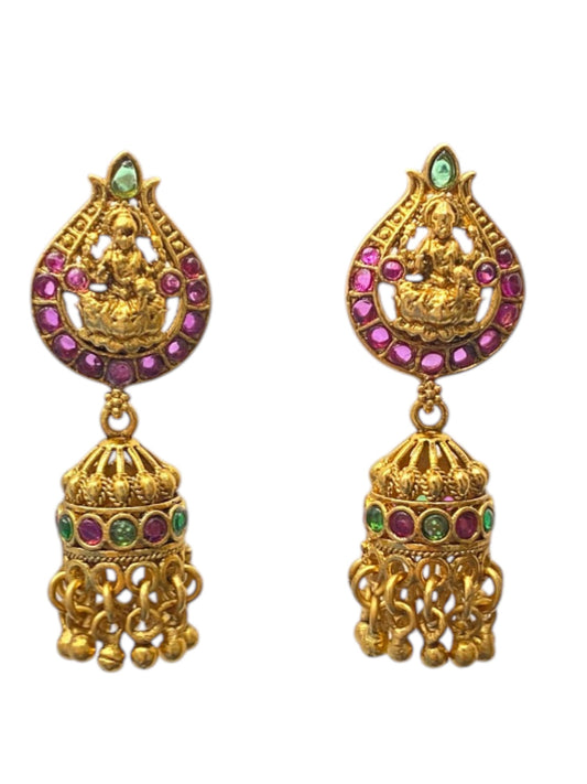 Diwali Meenakari Jhumkis