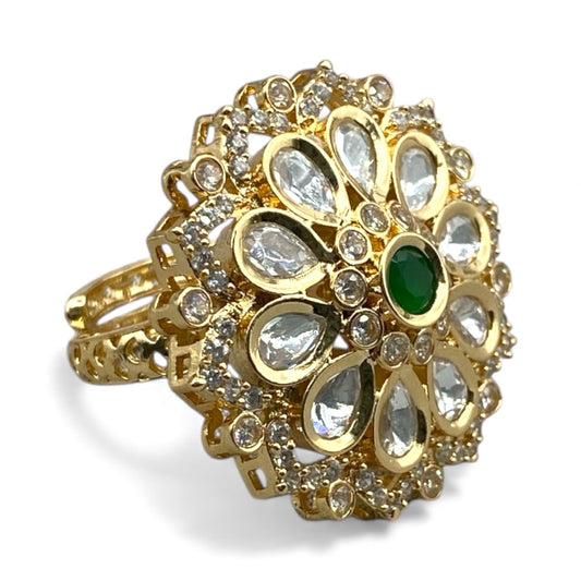Diwali Polki Cocktail Ring