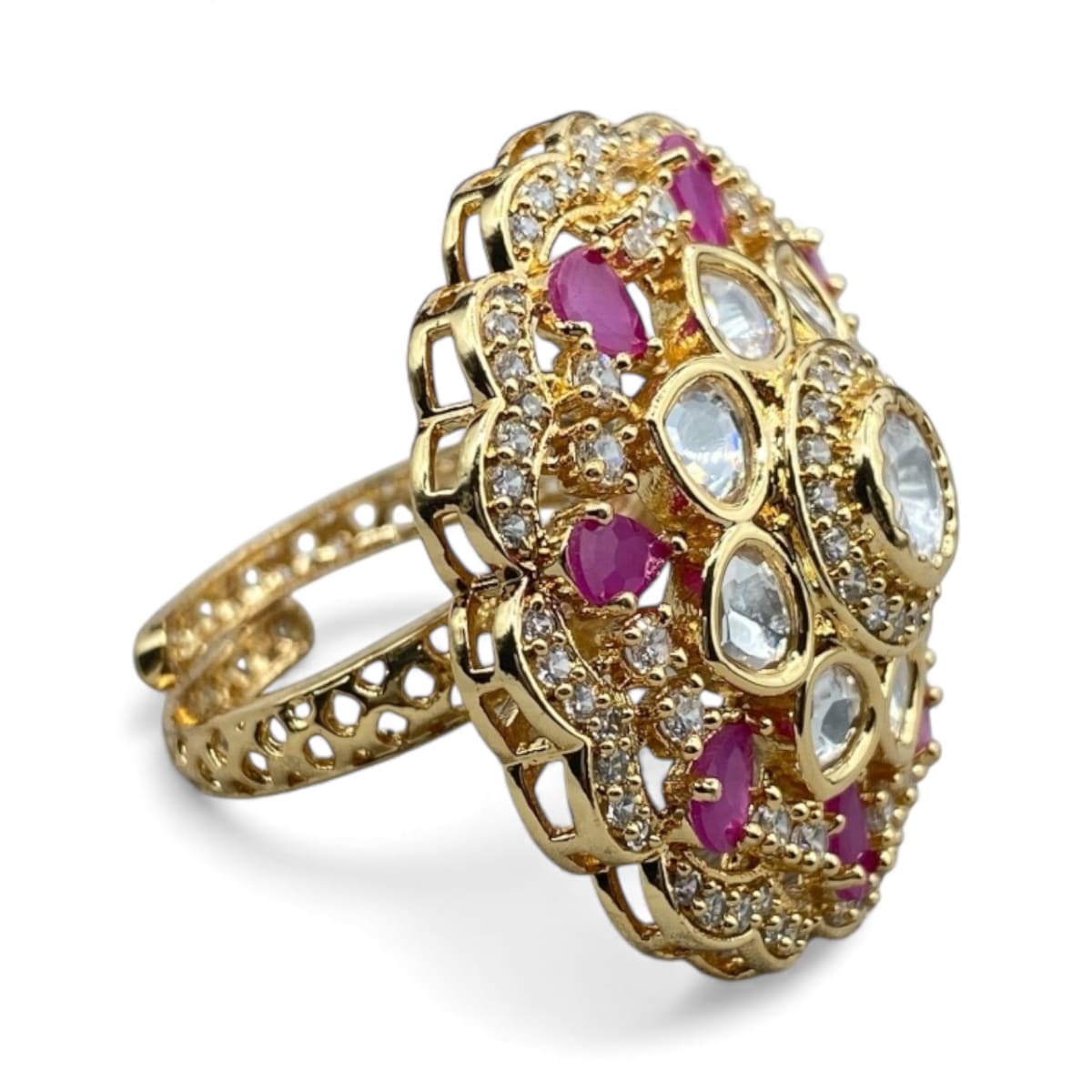 Karva Chauth Polki Cocktail Ring