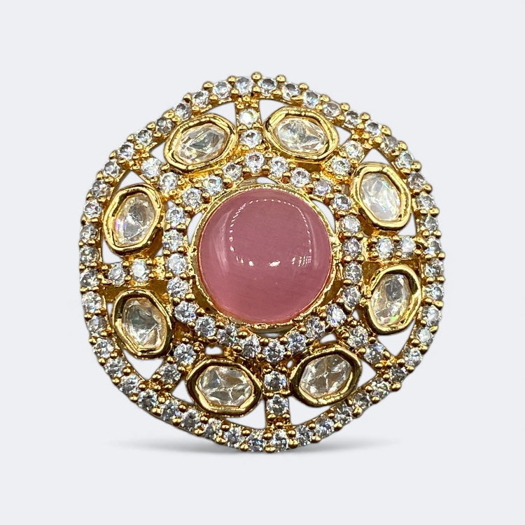 Puja Antique Gold Ring Set