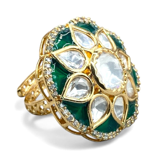 Festive Polki Cocktail Ring