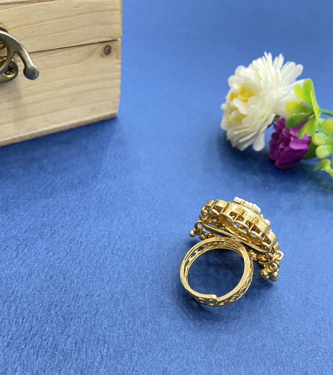 Festive Polki Cocktail Ring