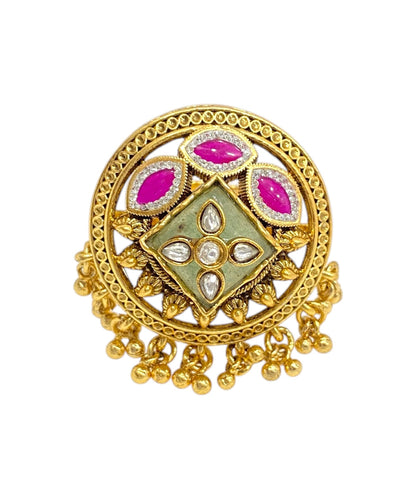 Floral Kundan Ring, Festive by Sirini Jewellery, view 2
