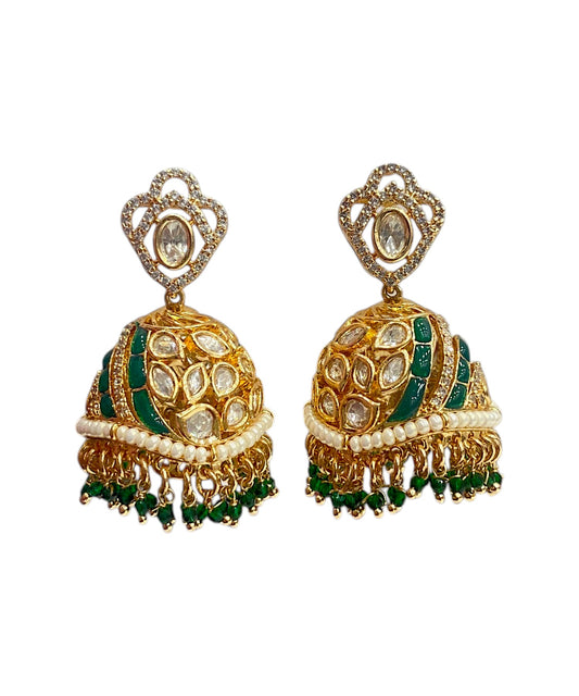 Puja Kundan Jhumkis