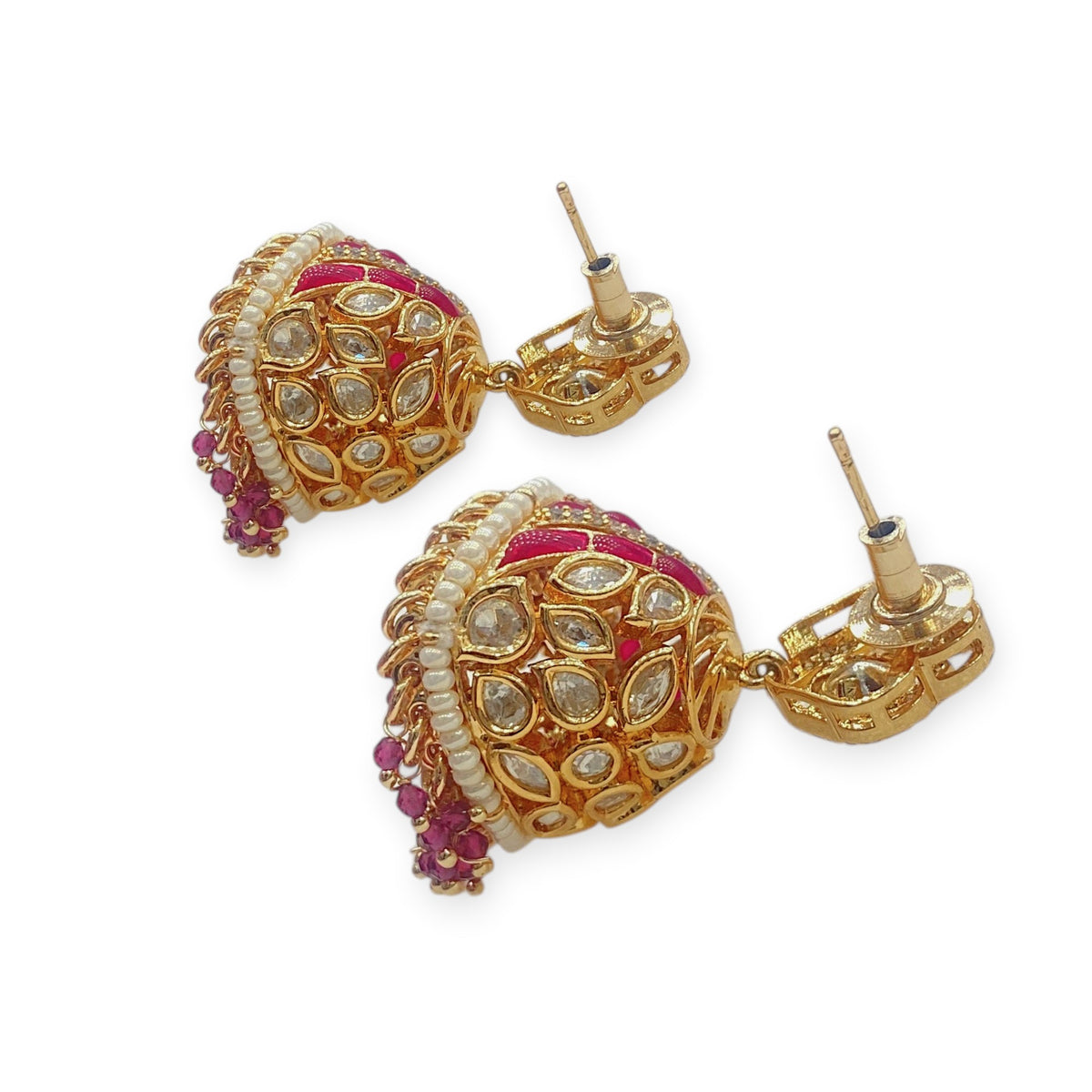 Diwali Kundan Jhumkas