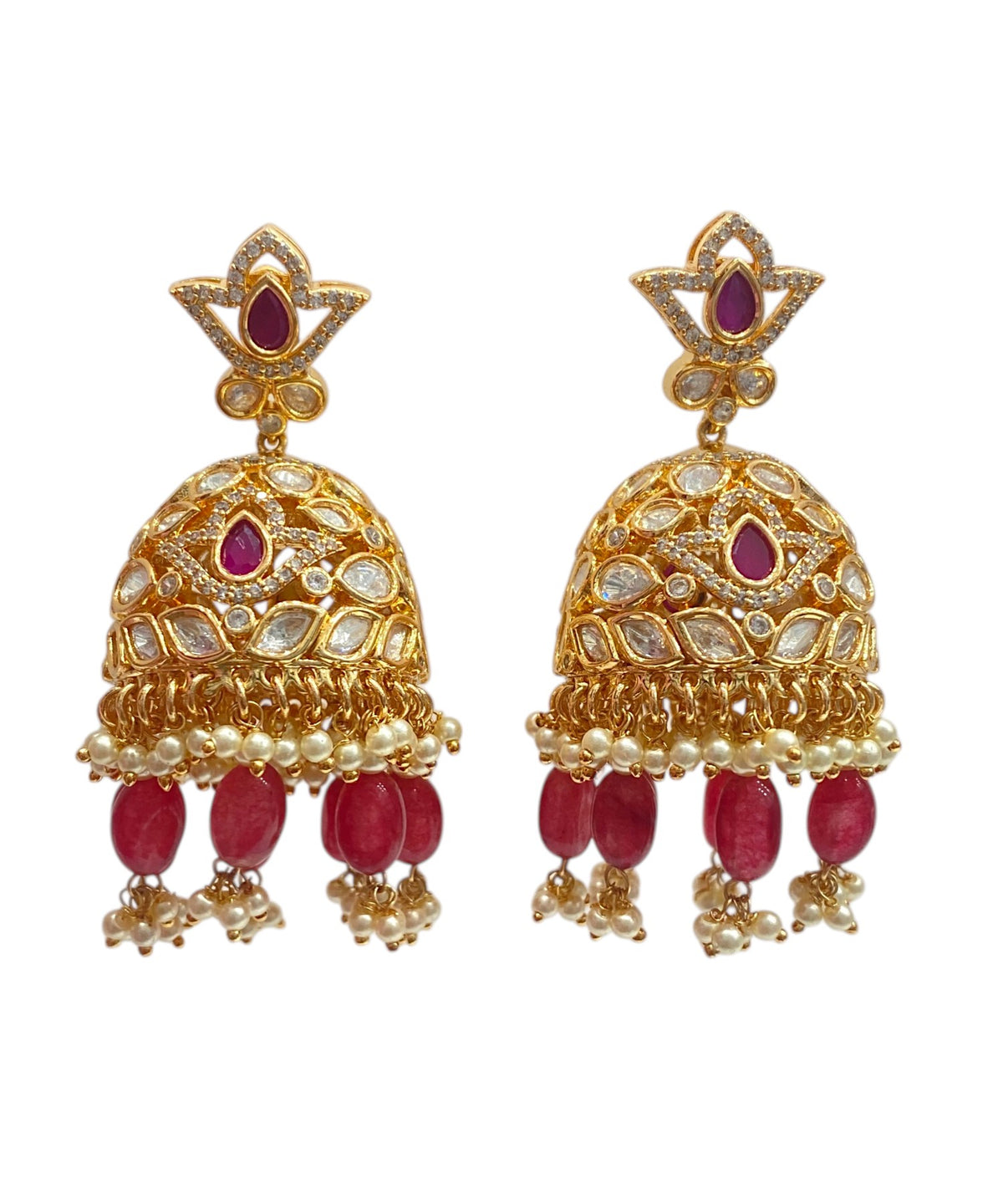 Navratri Temple Drop Earrings