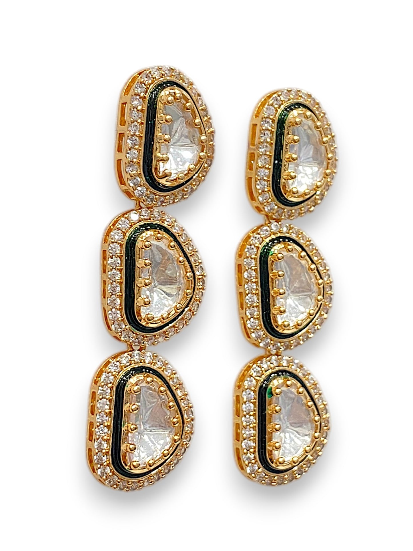Mehendi Antique Gold Chandelier Earrings