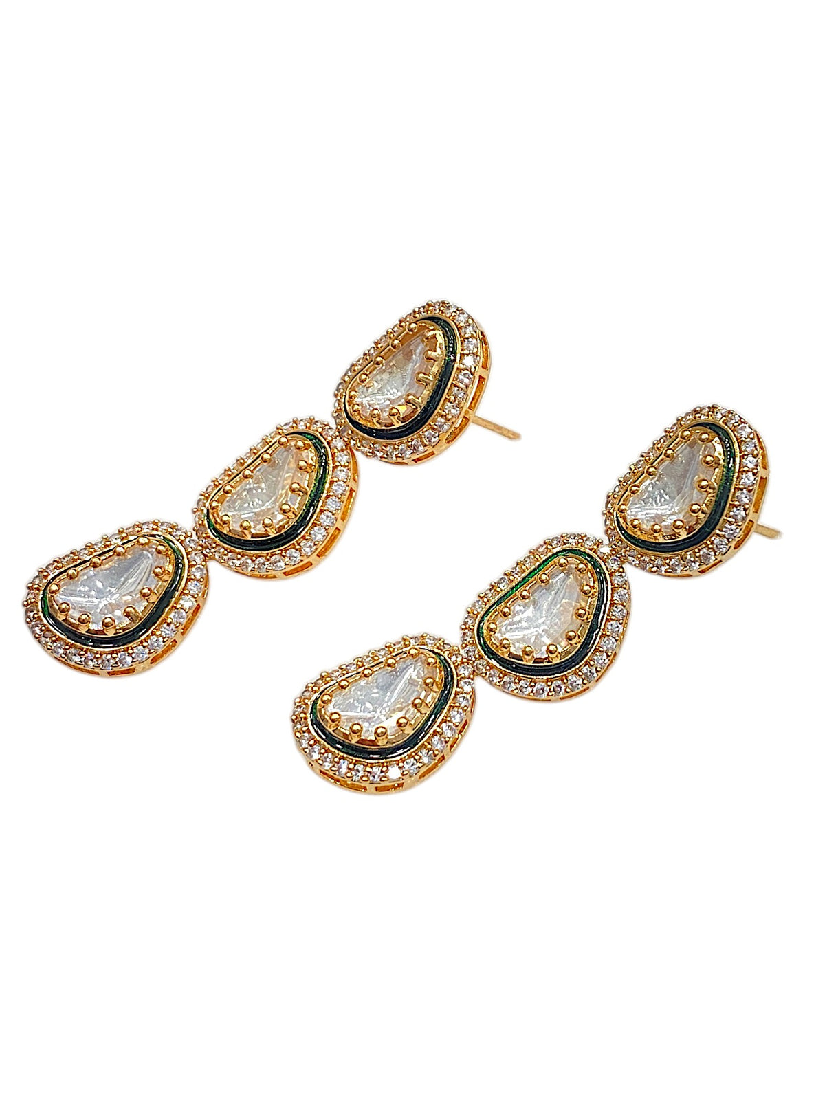 Mehendi Antique Gold Chandelier Earrings