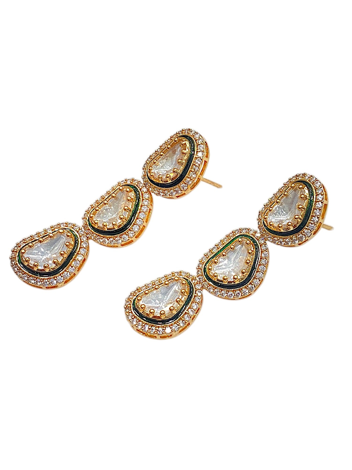 Mehendi Antique Gold Chandelier Earrings