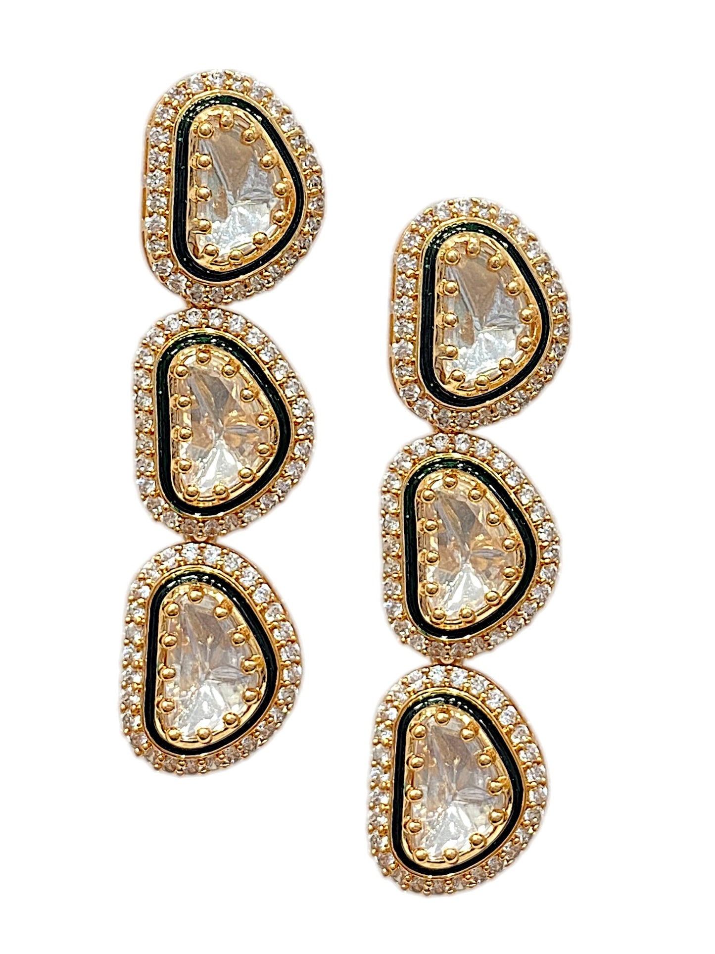 Mehendi Antique Gold Chandelier Earrings