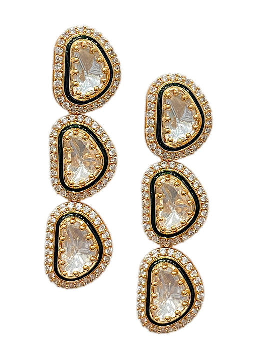Mehendi Antique Gold Chandelier Earrings