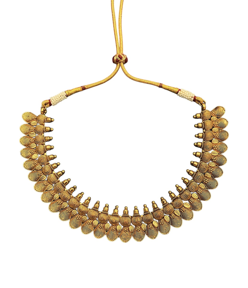 Festive Antique Gold-Plated Long Haar
