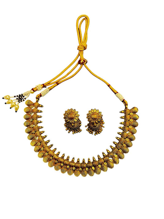 Festive Antique Gold-Plated Long Haar