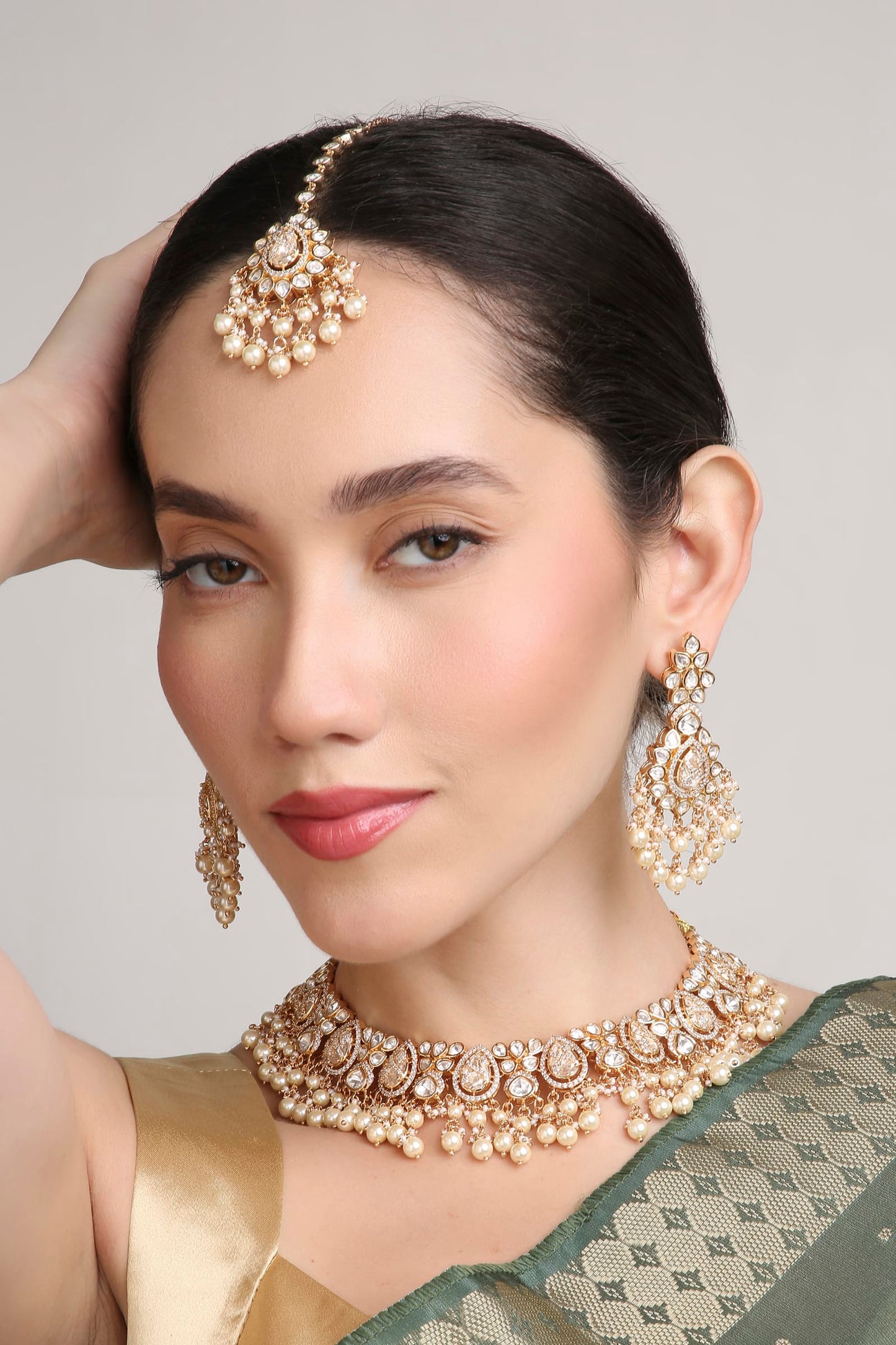 Shimmering Kundan Haar Set