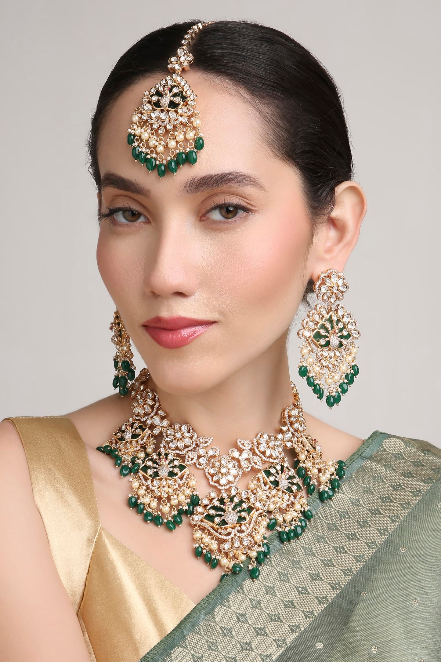 Navratri Pearl Pendant Set