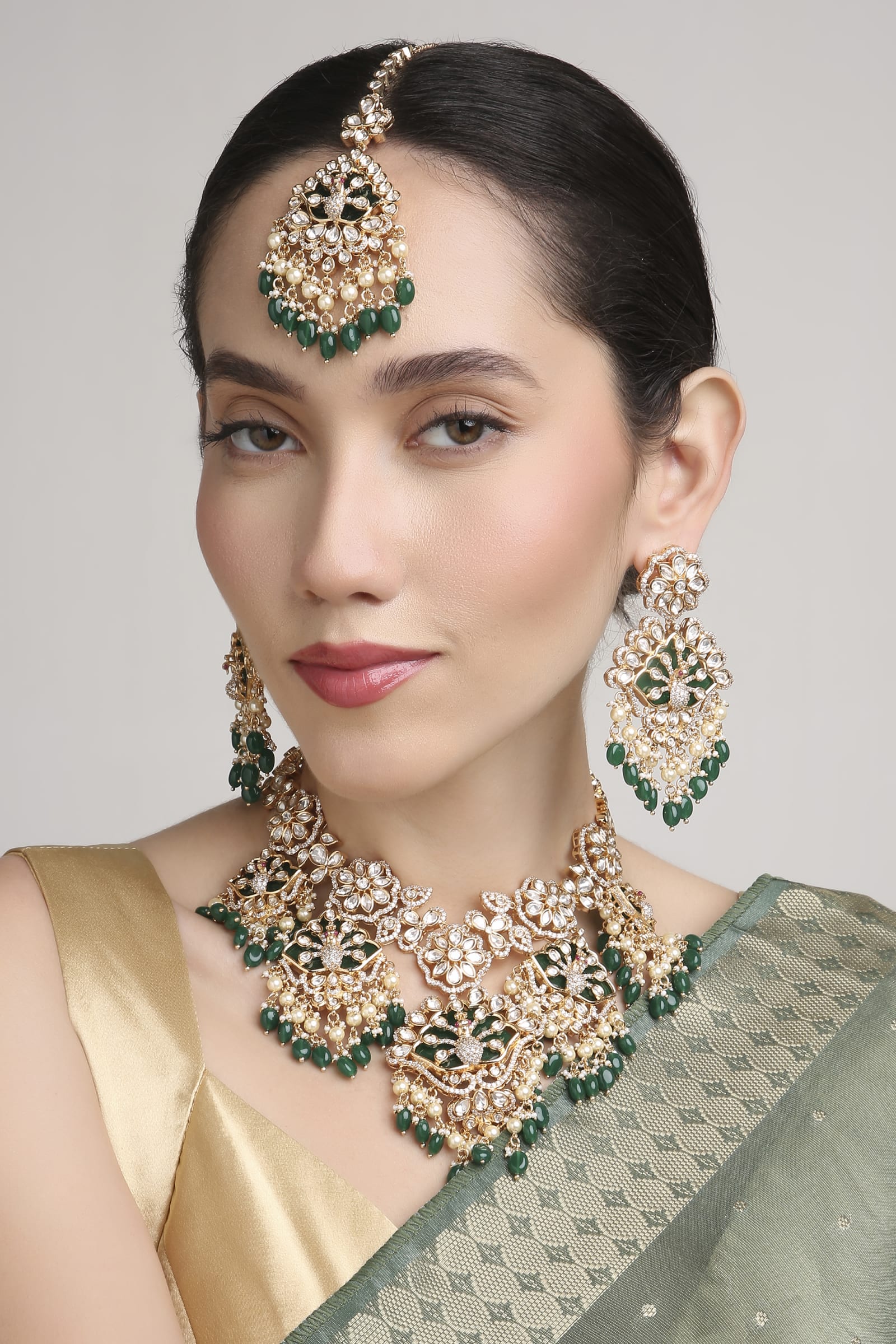 Navratri Pearl Pendant Set