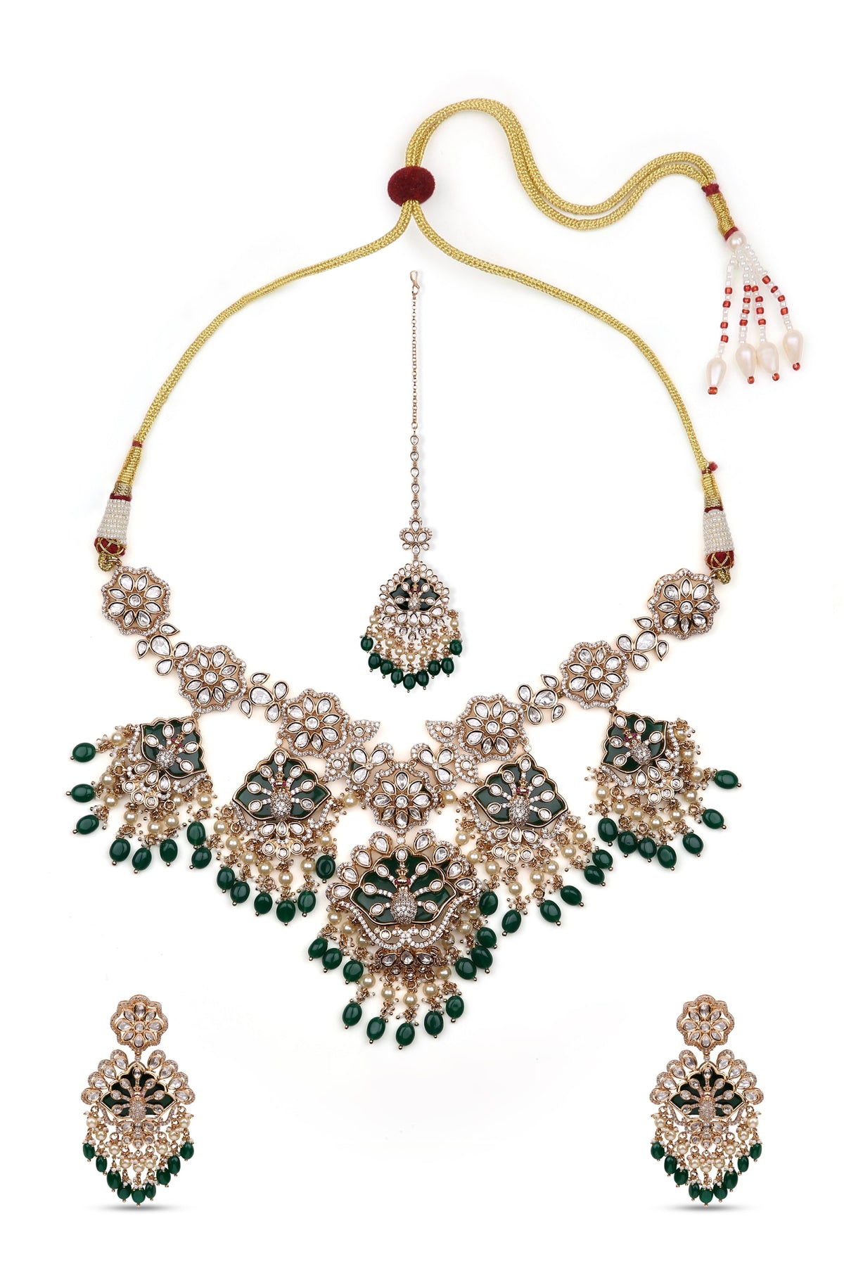 Navratri Pearl Pendant Set