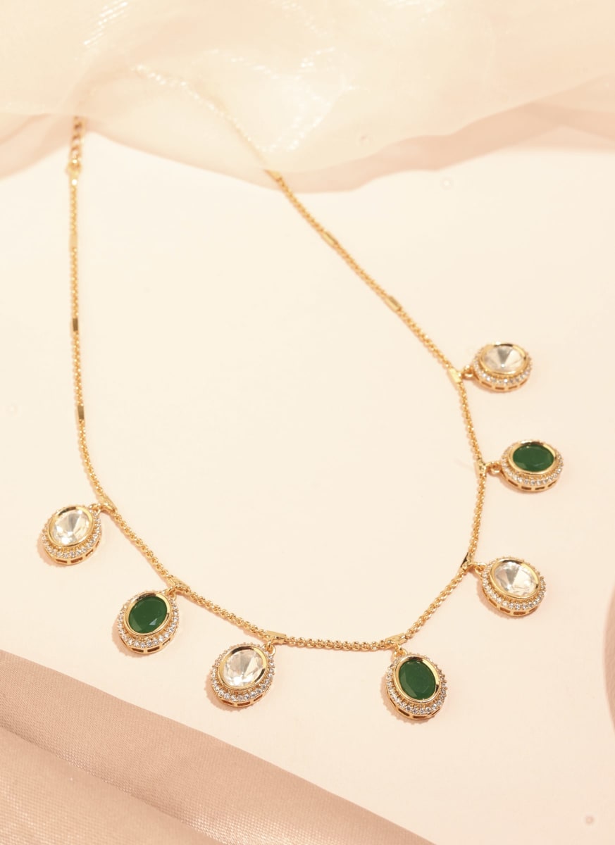 Mehendi Kundan Choker Set - detail
