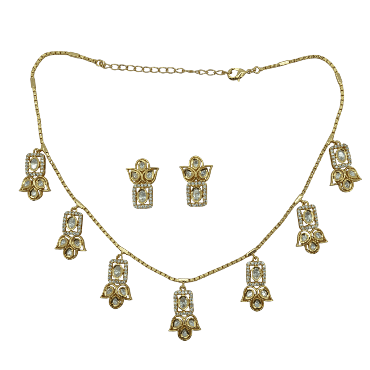 Gold Finish Statement Neck Piece