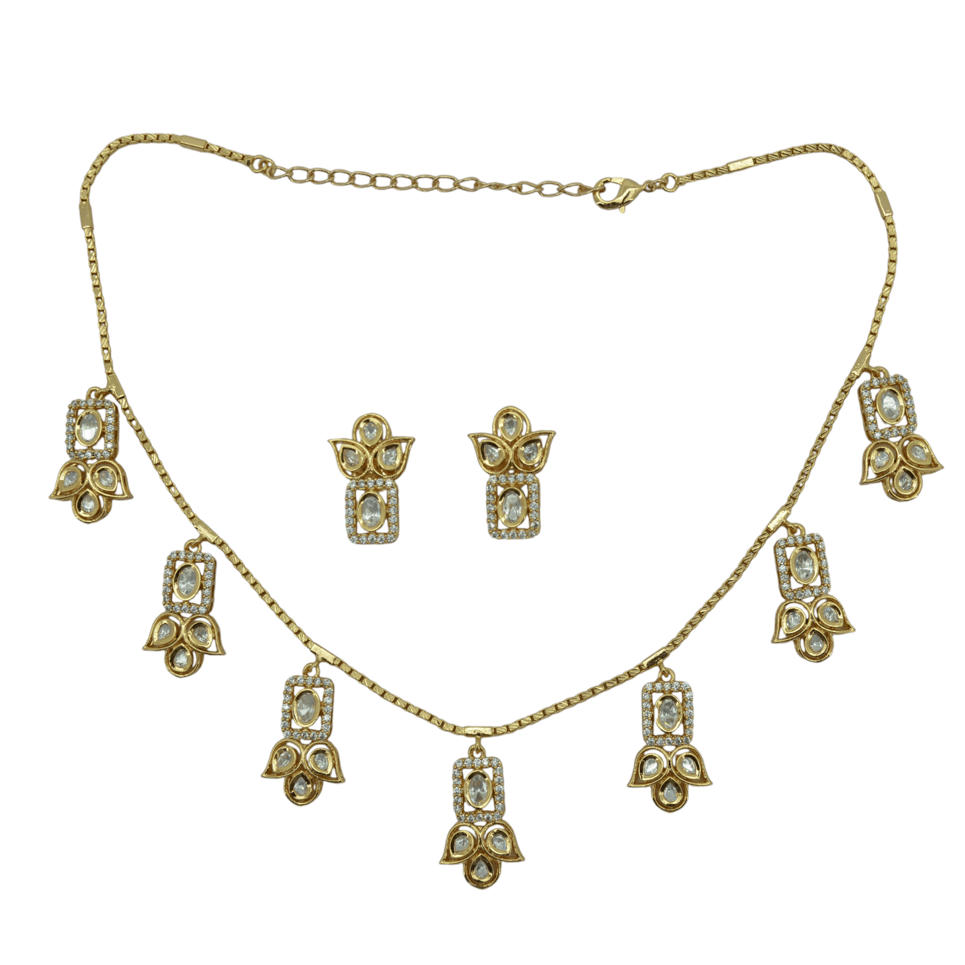 Gold Finish Statement Neck Piece