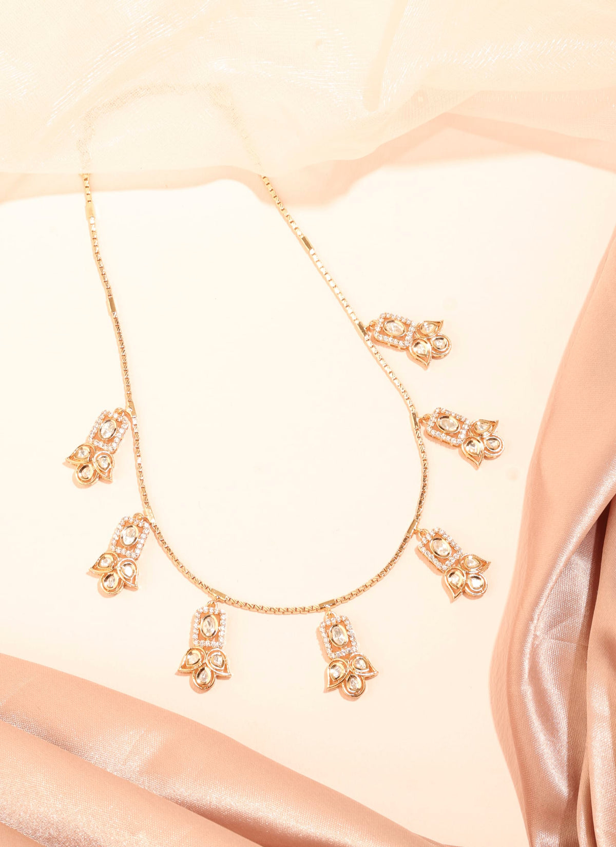 Gold Finish Statement Neck Piece