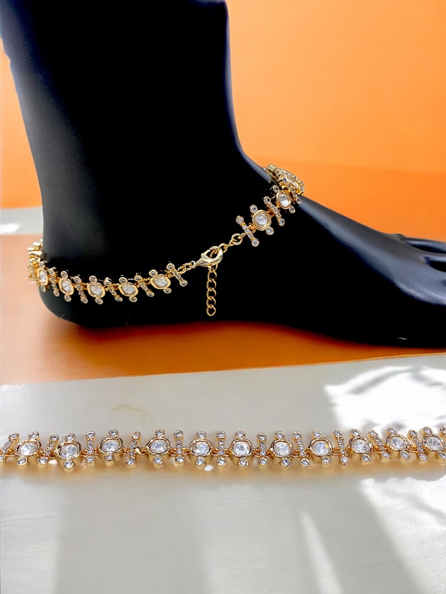 Festive Kundan Payal Set