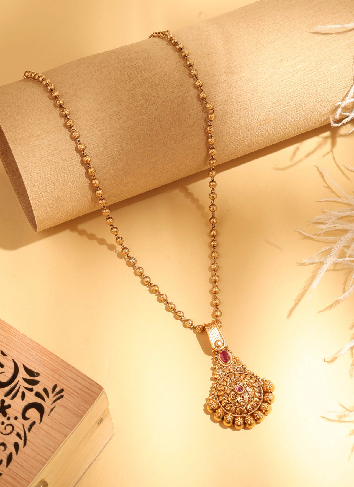 Navratri Pearl Necklace Set