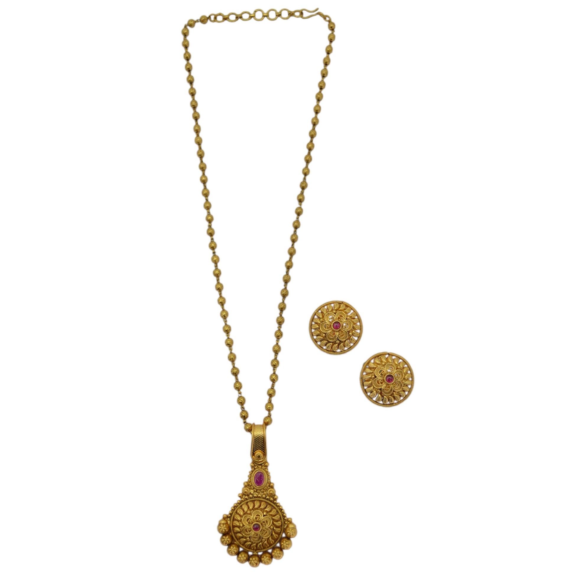 Navratri Pearl Necklace Set