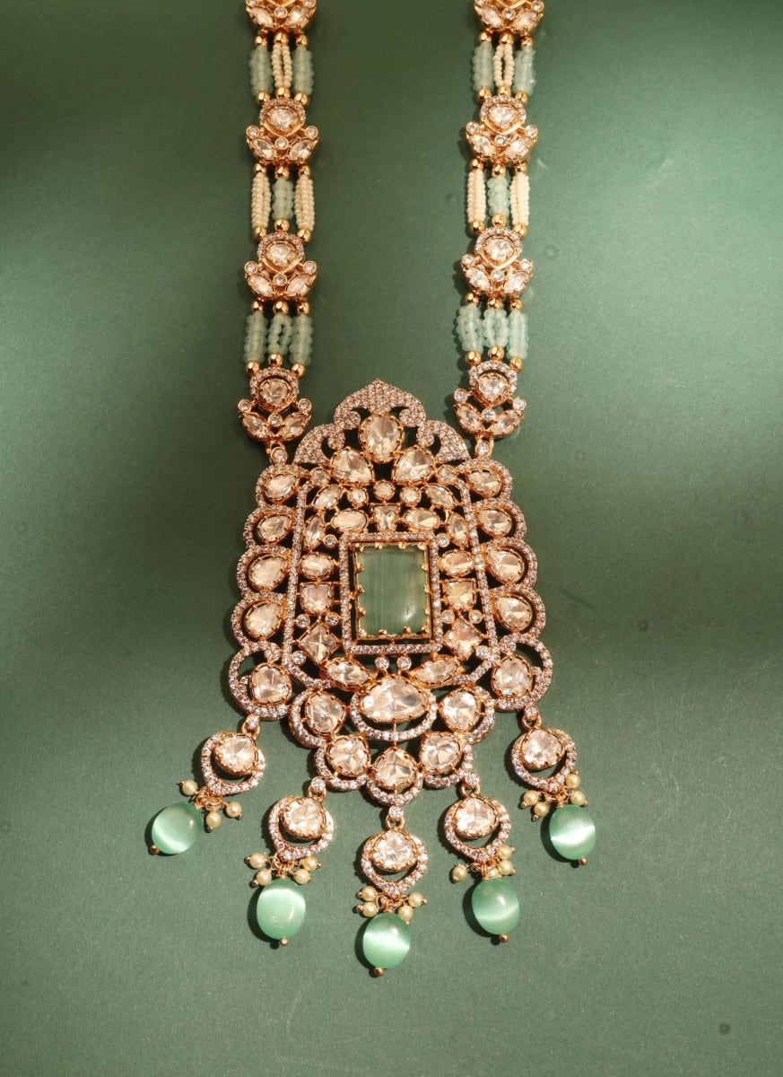 Bridal Kundan Long Haar – Mint - detail