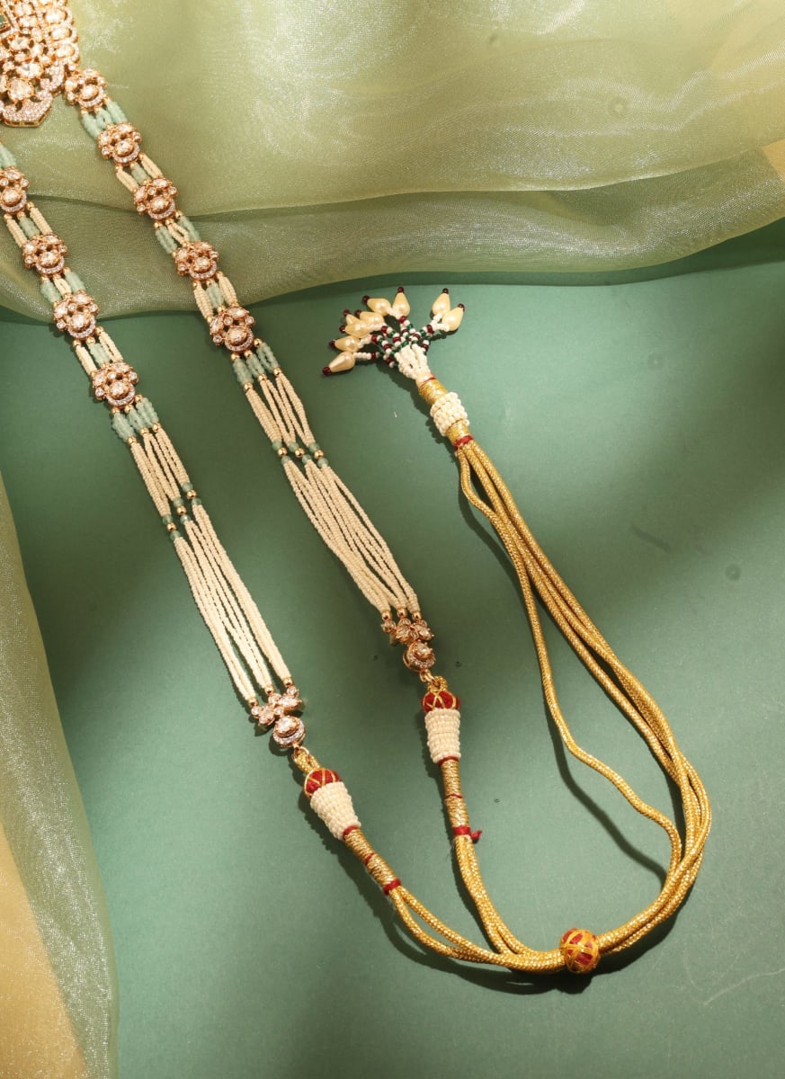 Bridal Kundan Long Haar – Mint - detail