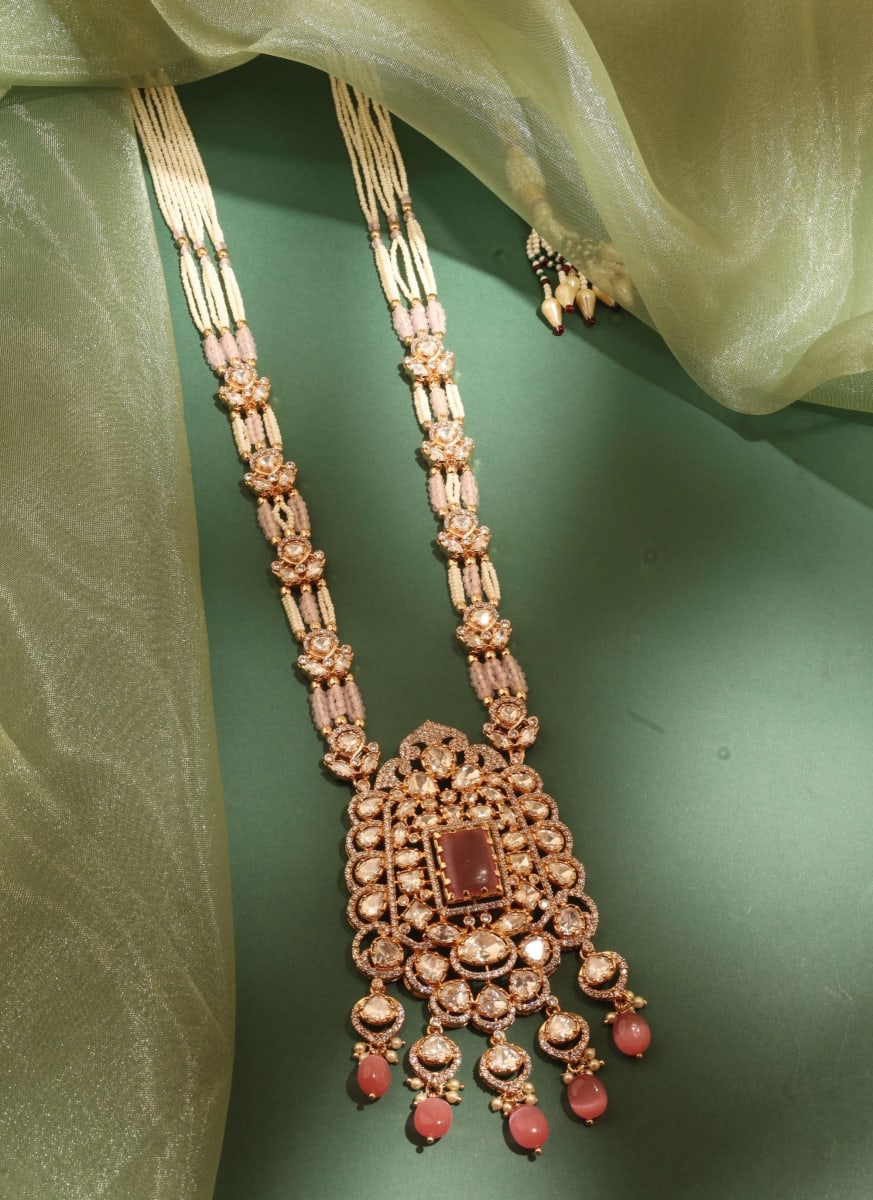 Bridal Kundan Long Haar – Pink - detail