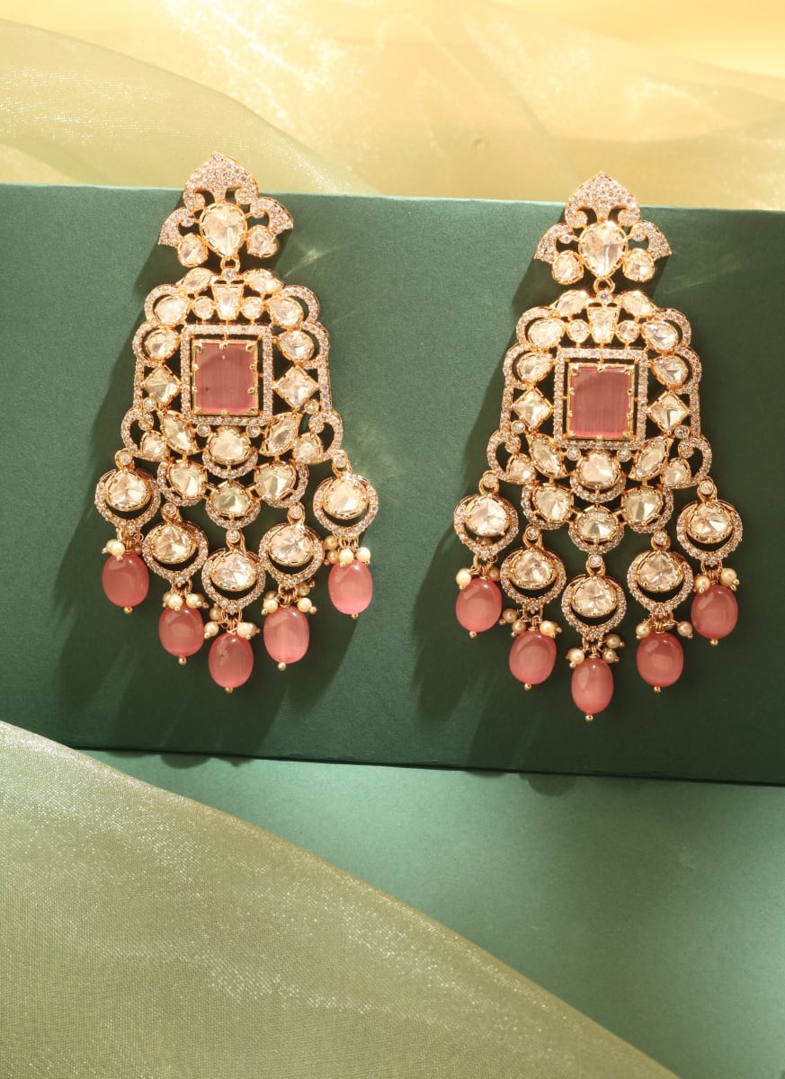 Bridal Kundan Long Haar – Pink - detail