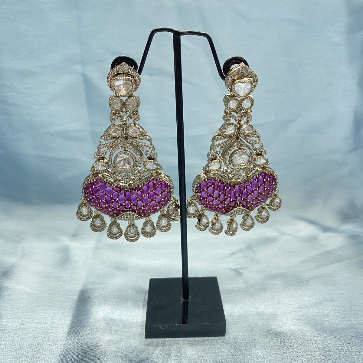 Festive Kundan Jhumkas