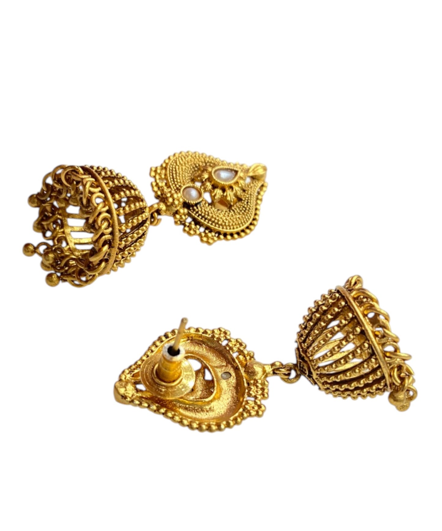 Navratri Temple Drop Earrings