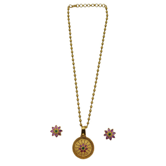 Teej Kundan Necklace Set