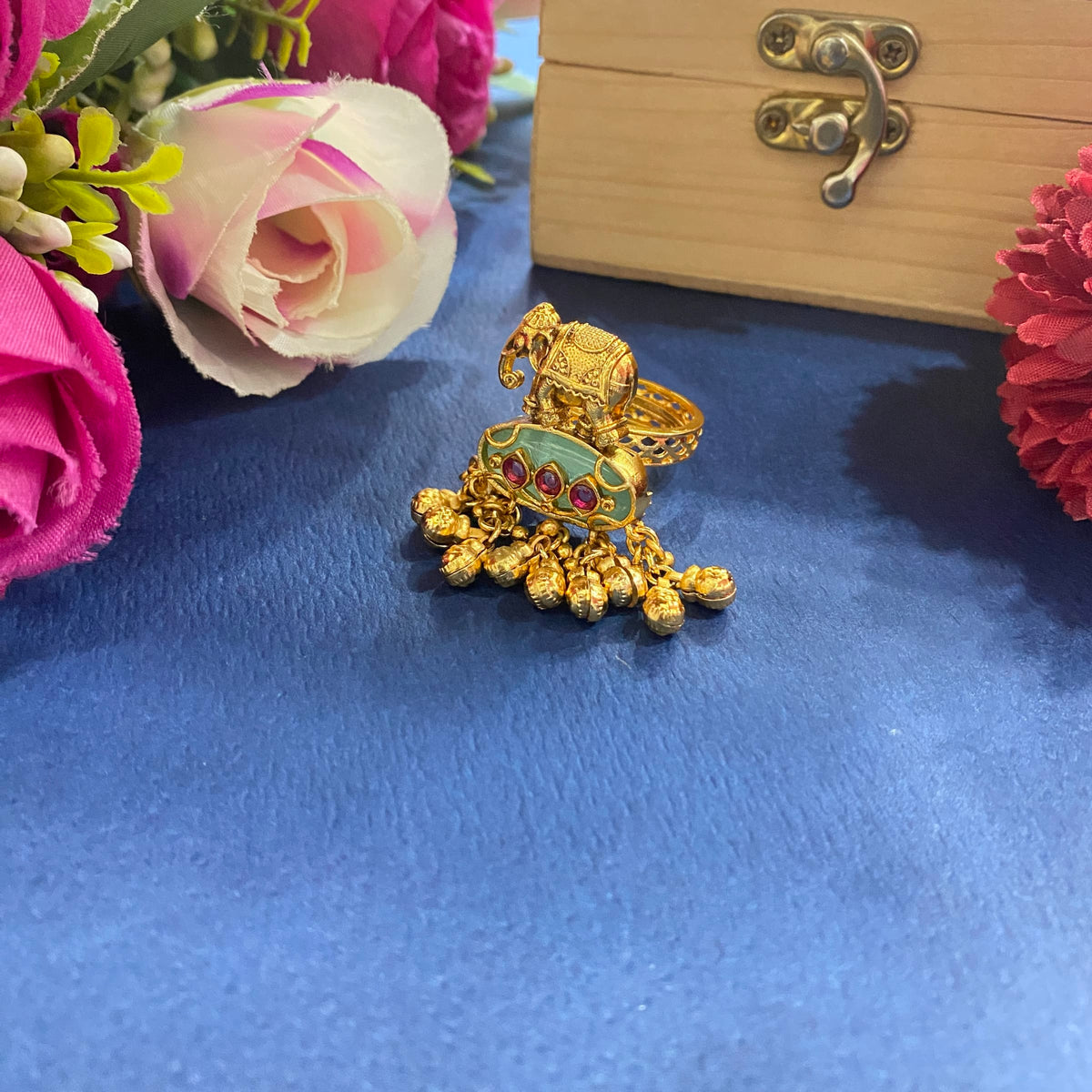 Karva Chauth Kundan Finger Ring