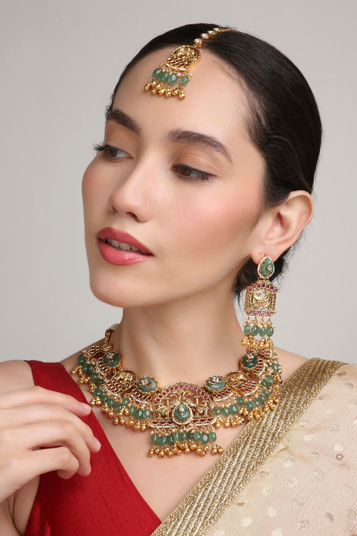 Dulhan Peacock Layered Set
