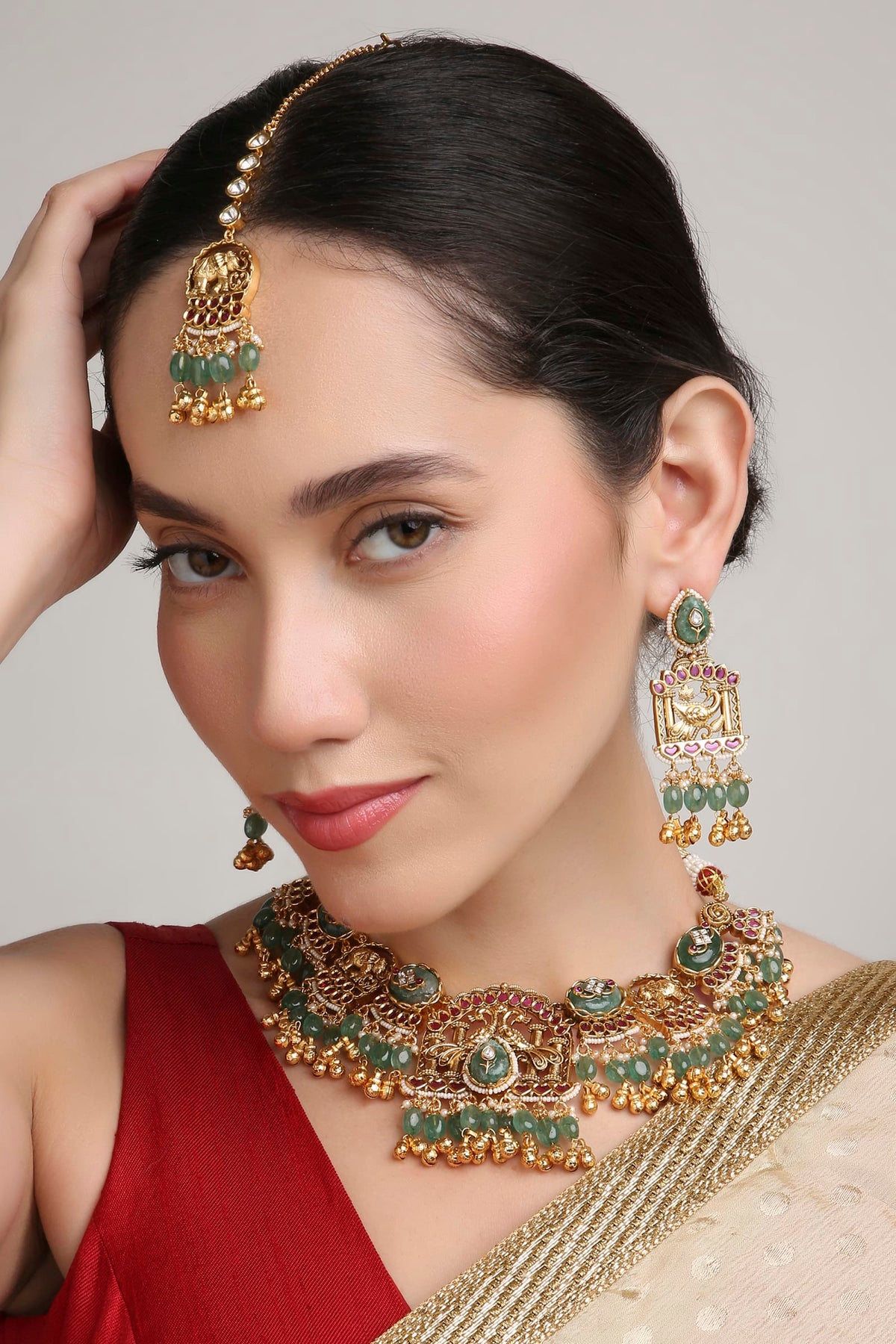Dulhan Peacock Layered Set