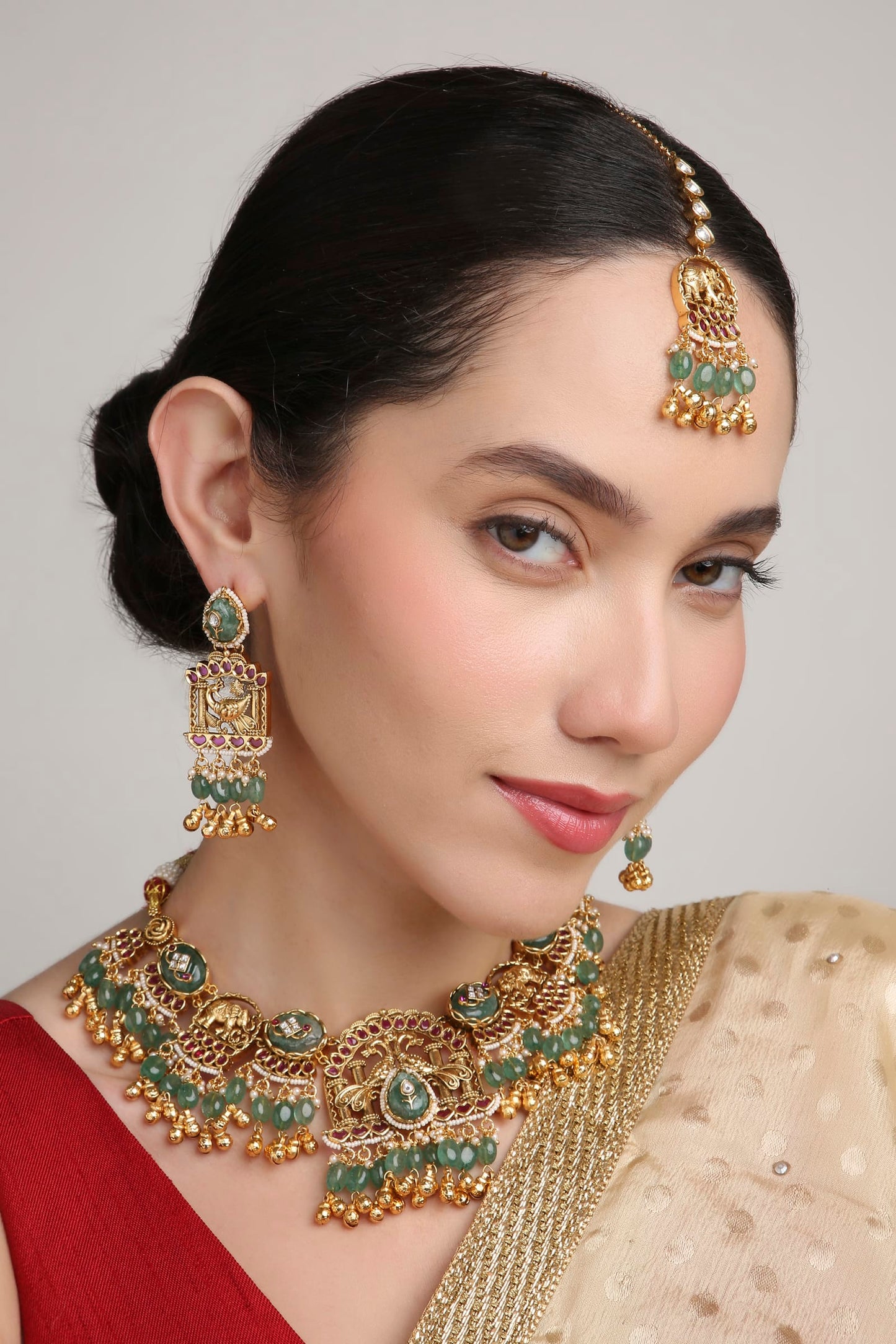 Dulhan Peacock Layered Set