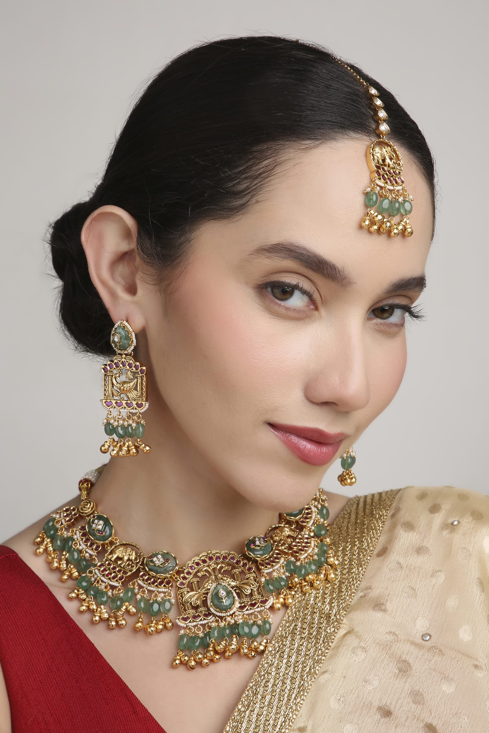 Dulhan Peacock Layered Set